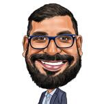 Businessman Caricature Big Head