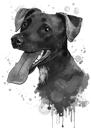 Pittura del ritratto del cane della grafite