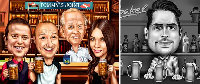 Caricatura del barista