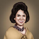 Pintura de retrato vintage a partir de una fotografía