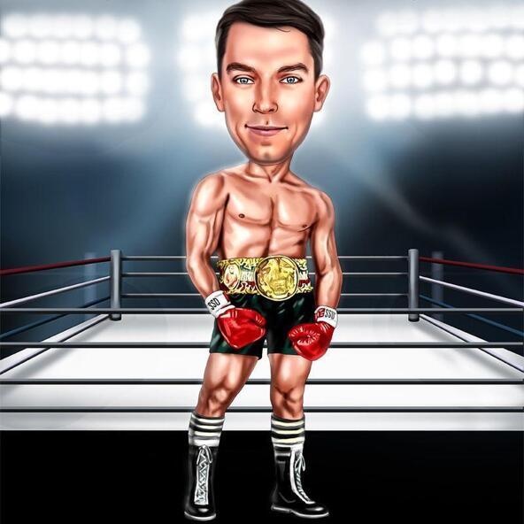 Карикатура боксера