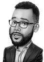 Caricatura de huellas sociales