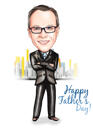 Customized Cartoon Drawing from Photo on Father's Day
