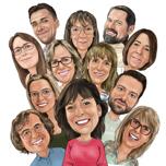 Dessin de caricature de groupe d'entreprise