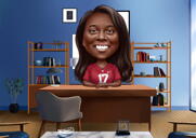 Funny Employee Caricature