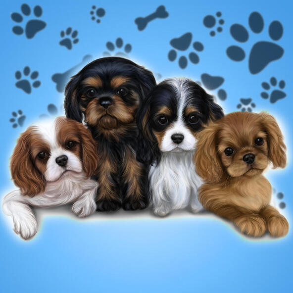 Dog Cartoon Portrait