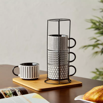 10. Stackable Coffee Mug Set-0