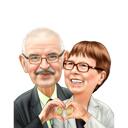 Presente de Dia dos Namorados: Caricatura de Mãos em Forma de Coração