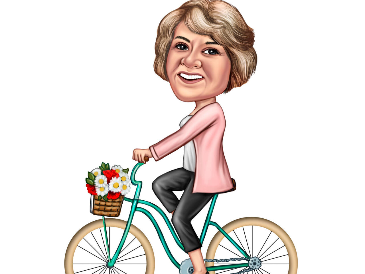 Imagen de una bicicleta en online caricatura