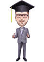 Graduation Gift Caricature in Colored Style