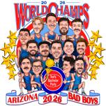 Caricature personnalisée du groupe des champions