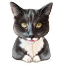 Custom Cat Portrait from Photos
