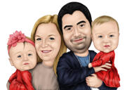 Family Caricature for Mother's Day Gift