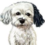 Suņa portrets: krāsains stils