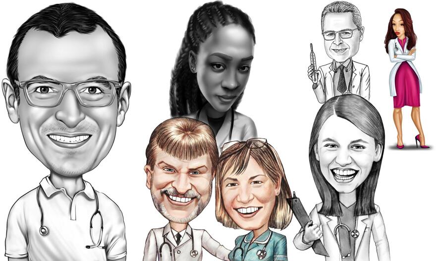 Caricature de médecin