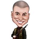 Hunter Cartoon Portrait from Photo