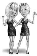 Karikatur+%E2%80%9EFreunde+im+Urlaub%E2%80%9C