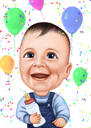 Custom Birthday Boy Caricature from Photo