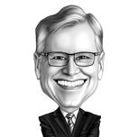 Smilende person digital tegning