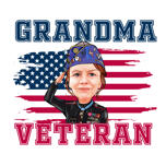 Карикатурный рисунок бабушки ко Дню ветерана
