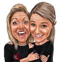 Cadeau de caricature d'amis drôles