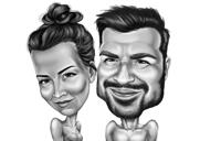 Presente de caricatura de amigos engraçados