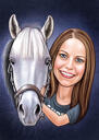 Ветеринар с рисунком лошади