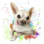 Iso kaveri Littles World Sanctuary akvarelli koiran muotokuva
