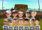 Groupe d'enfants caricatures colorées