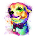 Watercolor Dog Tattoo Drawing from Photo