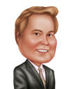 Desenho de Caricatura Exagerada do Chefe