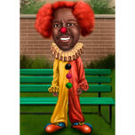Kreslený kostým cirkusového klauna