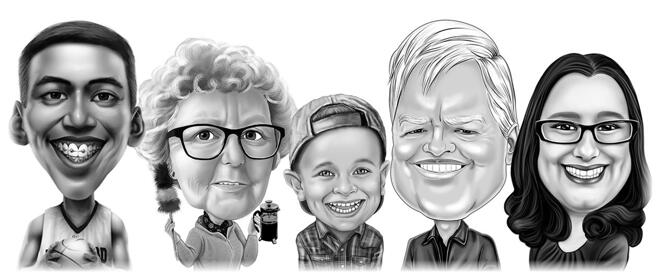 Black and White Caricature