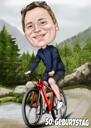 Mountain Biking Rider - Custom Caricature