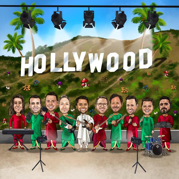 Trauzeugen-Hollywood-Karikatur