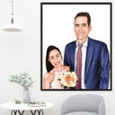 Portrait de mariage imprimé sur affiche - Portrait de la mariée et du marié