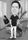 Cadeau pour technologue dentaire : portrait caricatural personnalisé
