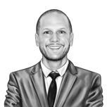 Retrato en estilo blanco y negro