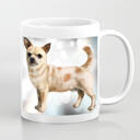 Caricature de chien sur une tasse