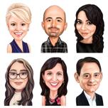 Company Caricatures - Separate Employees Caricatures