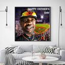 Print on Stretched Canvas: Custom Father's Day Cartoon Drawing from Photo
