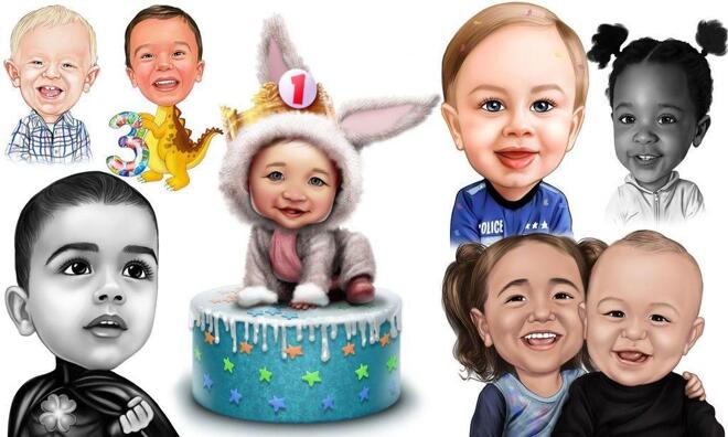 Caricatura del bambino