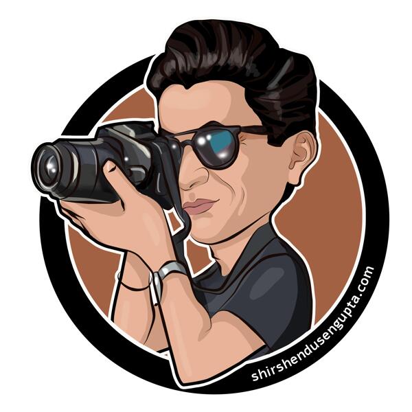 Caricatura de logotipo personalizado em círculo