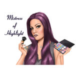 Make-up Artiest Portret Logo