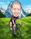 Riding Bicycle Cartoon for Gift