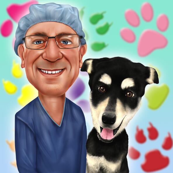 Kreslený veterinář