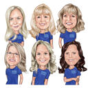Company Group Caricature Drawing