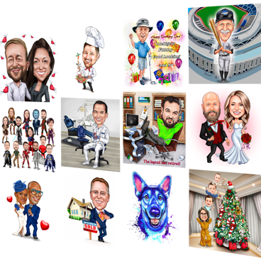 Custom Caricature Portraits Online