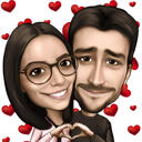 Funny Couple Caricature