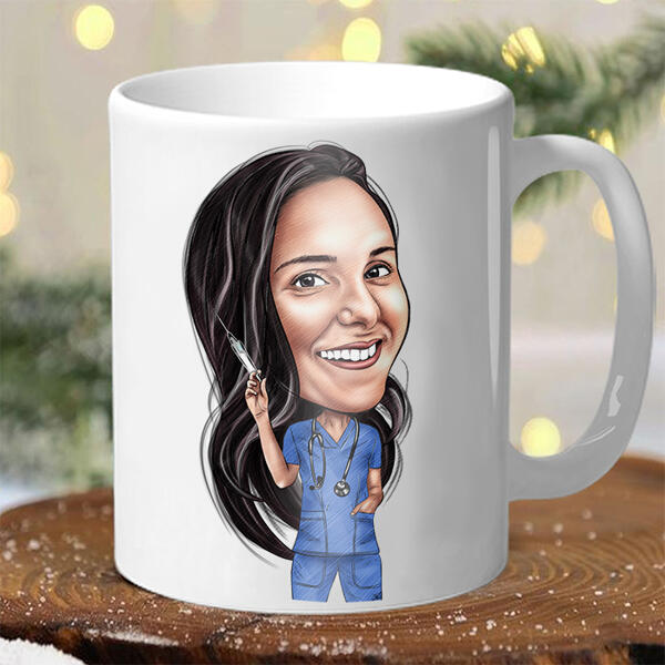 Custom Nurse Caricature Mug